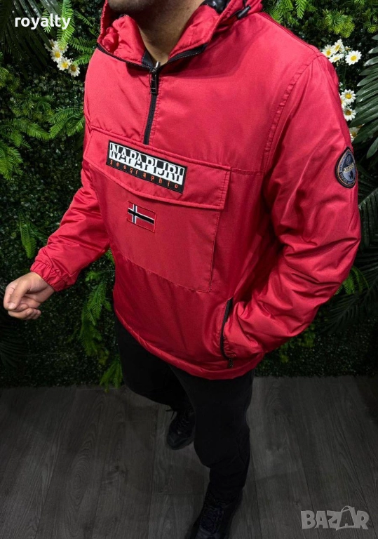 Napapijri Мъжко Червено Яке Ветровка 5 Бр., снимка 1