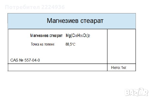 Магнезиев стеарат, снимка 1
