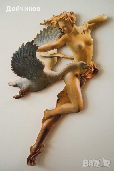 ”Леда и лебеда” ажурна картина по скулптура, снимка 1