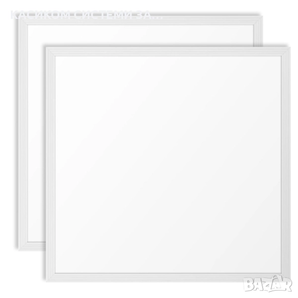 LED панел за вграждане , 2 бр., 48W, 6500K, Квадрат, Бял, снимка 1
