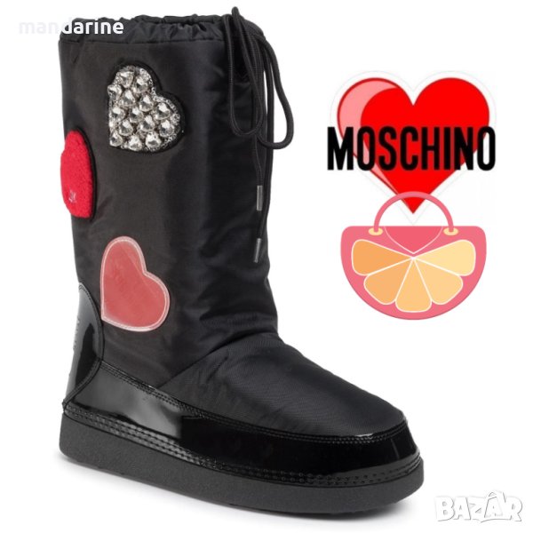 LOVE MOSCHINO № 35/36 🍊 Дамски кожени апрески "LOVE YOU" нови с етикети, снимка 1
