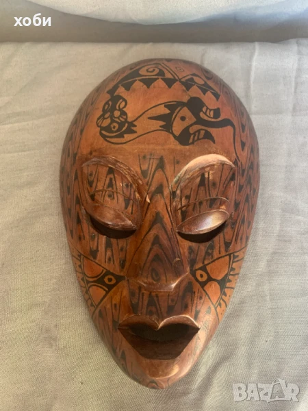 дървена африканска маска  , снимка 1