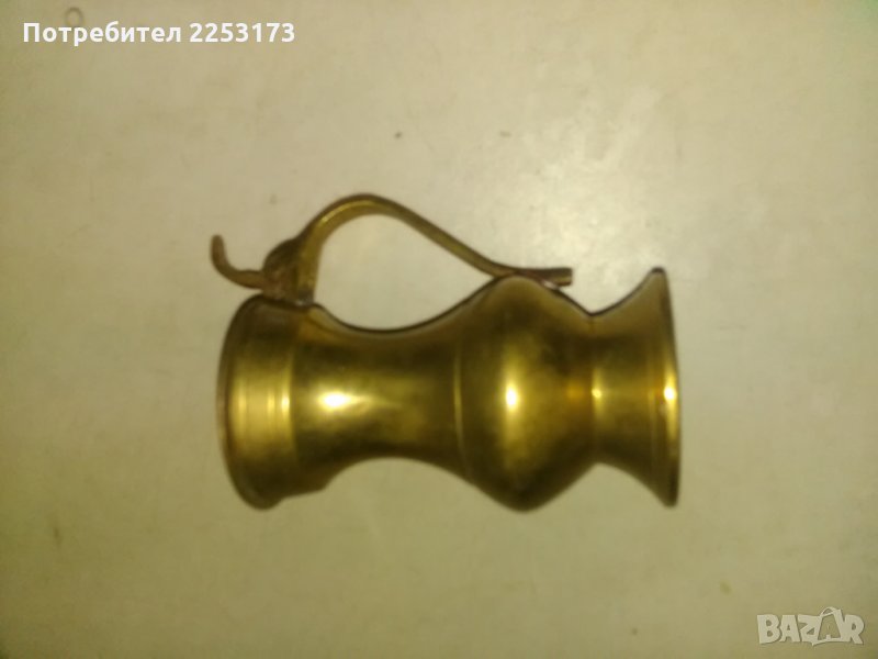 Малка месингова каничка с дрьжка, снимка 1