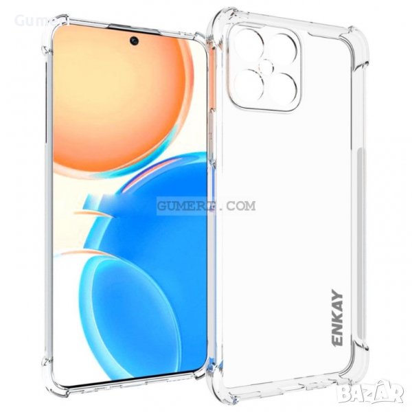 Huawei Honor X8 - Противоударен Силиконов Гръб Air със Защита за Камерата - Прозрачен, снимка 1