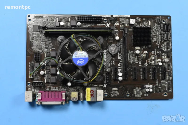 Asrock H81 Pro BTC + CPU + RAM + COOLER - ликвидация , снимка 1