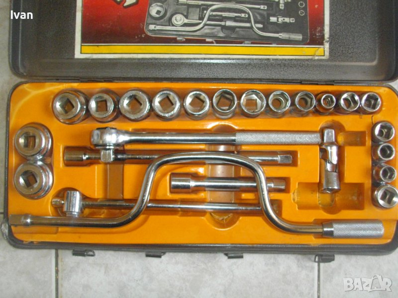 Нова Немска Гедория/Гидория/Комплект Инструменти-25 Части-Старо Качество-Маткап/Тресчотка/Удължители, снимка 1