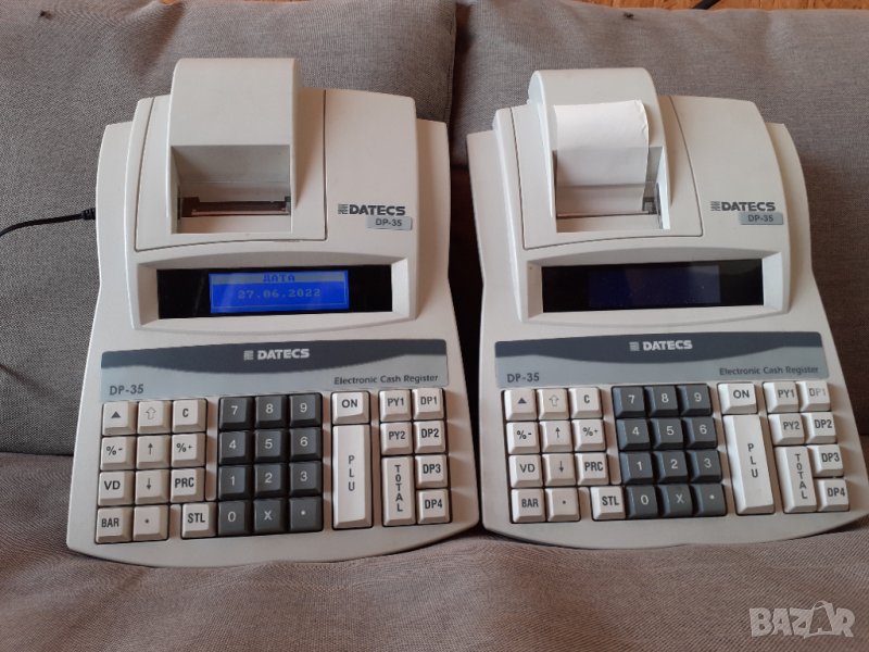 2 броя Касови апарати Datecs DP-35 KL с поддръжка на Интернет изискваща я НАП, снимка 1