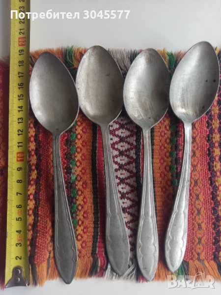 Лъжица 4 бр. Вилица 3 бр. Винтидж, снимка 1