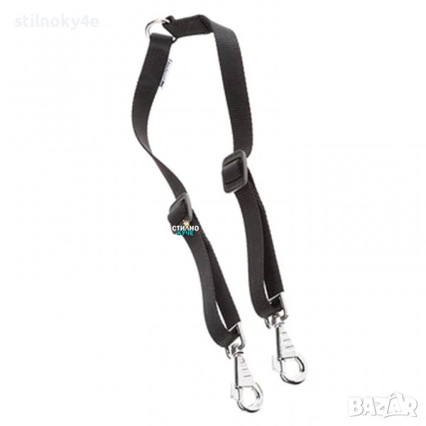 Повод за две кучета Двоен кучешки повод Приставка за водене на две кучета с един повод, снимка 1