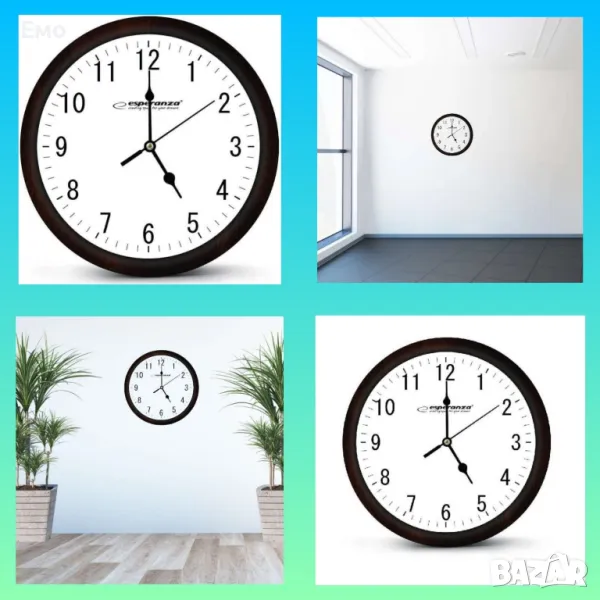 Стенен часовник, 30см големи цифри, кварц, бял, снимка 1