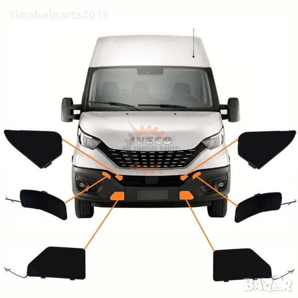 Комплект капачки предна броня за Iveco Daily след 2019 год., снимка 1