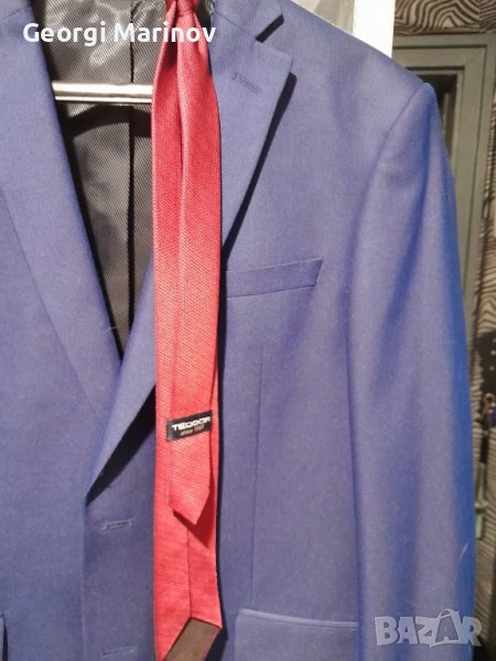 Костюм Teodor син класически с, риза и вратовръзка, снимка 1