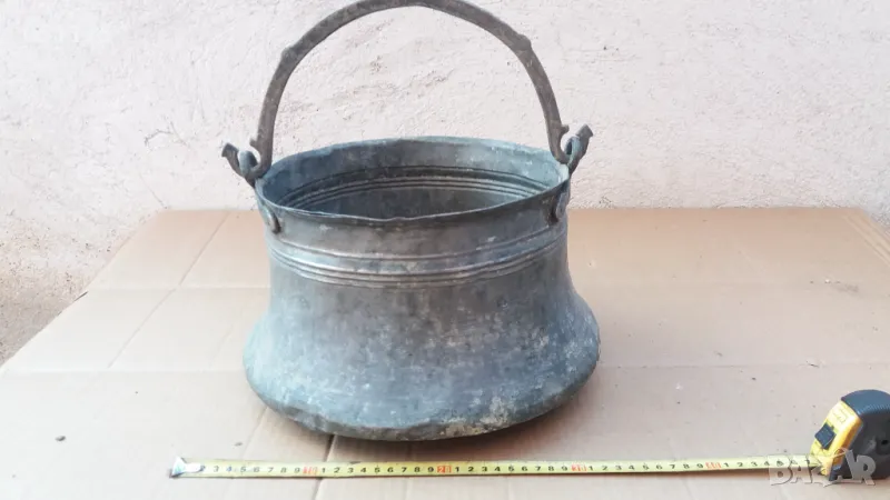 бакърен кован възрожденски бакър, котел, казан за курбани, снимка 1