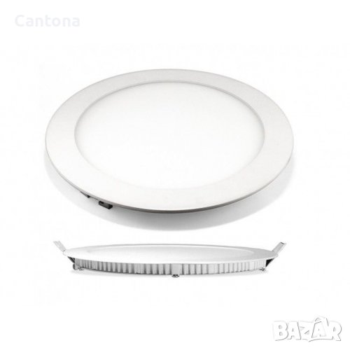 LED панел за вграждане - кръг, 18 W бяла светлина с LED драйвер, снимка 1