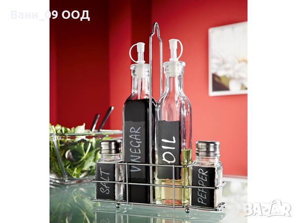 Оливерник 5 части стъкло/неръждаема стомана, снимка 1