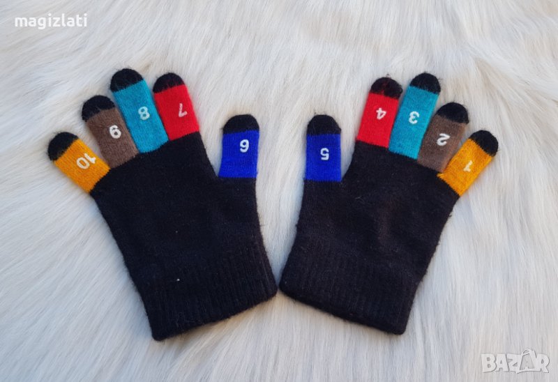 Детски ръкавици с пръсти 6-10 години, снимка 1