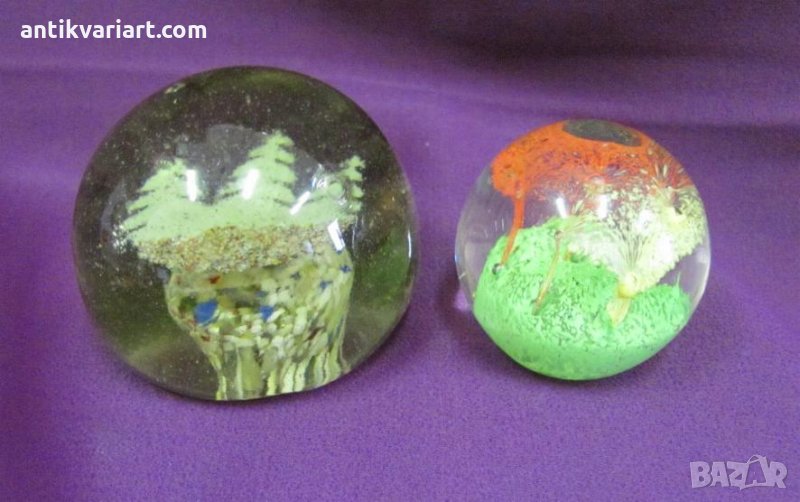 Винтич 2бр. Кристални Тежести за Бюро Преспапие, снимка 1