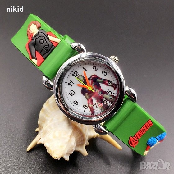 Айрън Мен Iron Man Avengers силиконова верижка детски ръчен часовник, снимка 1