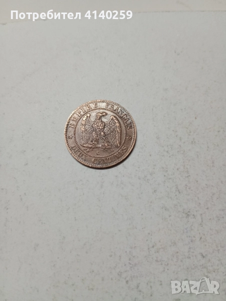 Франция монета 2 Сантима 1862 г, снимка 1