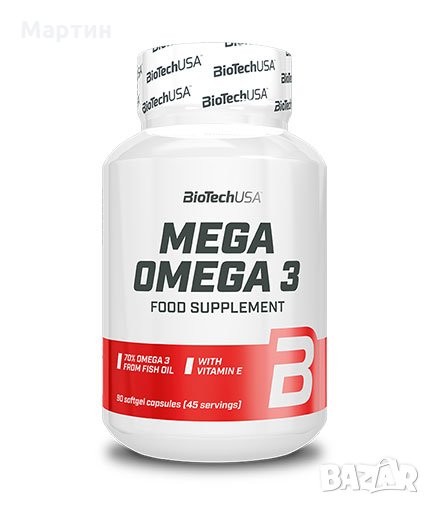 BIOTECH USA Omega 3 1000 mg. / 90 Caps., снимка 1