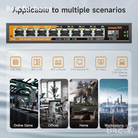 8 порта 2.5G комутатор с уеб интелигентно управление, снимка 7 - Мрежови адаптери - 52508881