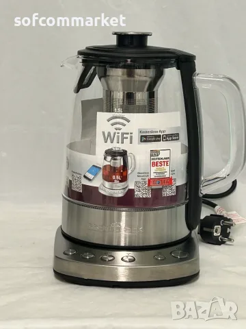 Смарт стъклена кана ProfiCook PC-WKS 1167 G (Wi-Fi, гаранция), снимка 2 - Кани - 56084711