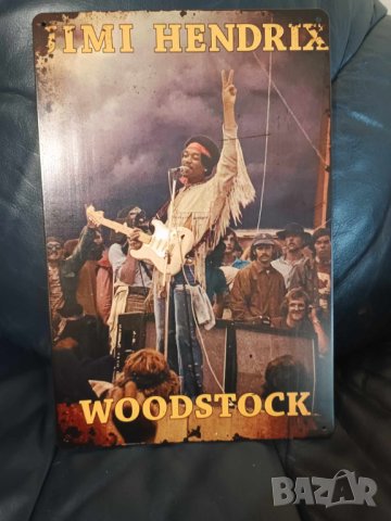  Jimi Hendrix Woodstock-Метална табела