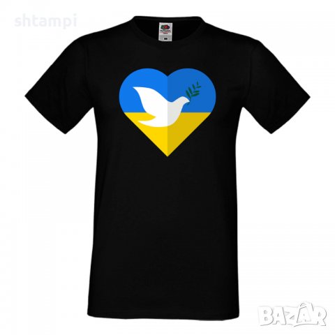 Мъжка тениска Peace In Ukraine 2 спасете Украйна, спрете войната,, снимка 2 - Тениски - 37215337