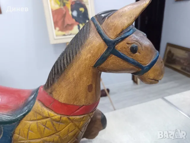Голямо декоративно конче от МАСИВНО ДЪРВО (Ръчна дърворезба) – Vintage / Бохо акцент, снимка 4 - Антикварни и старинни предмети - 55943291