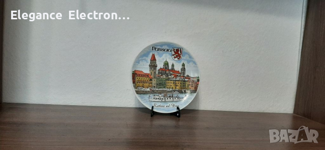 Декоративна винтидж порцеланова стенна чиния Passau 19x19см, снимка 8 - Други - 36485349