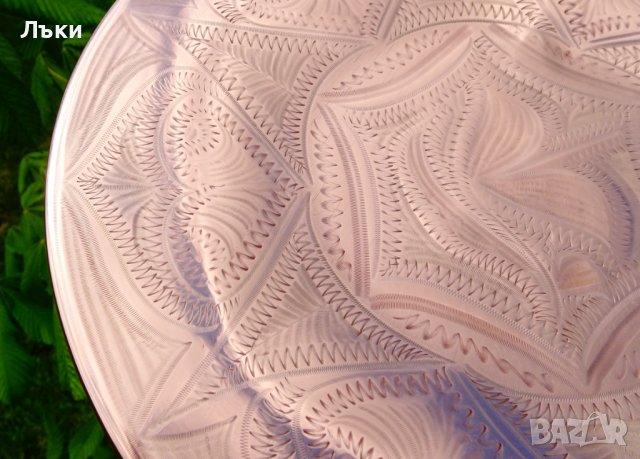 Гравирана медна чиния 24 см.,медно плато., снимка 2 - Антикварни и старинни предмети - 40700792