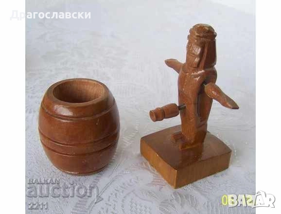 еротика - гол мъж в буре, дървена играчка за възрастни, дърворезба, фигура, жена, керамика, пепелник, снимка 13 - Статуетки - 28883797