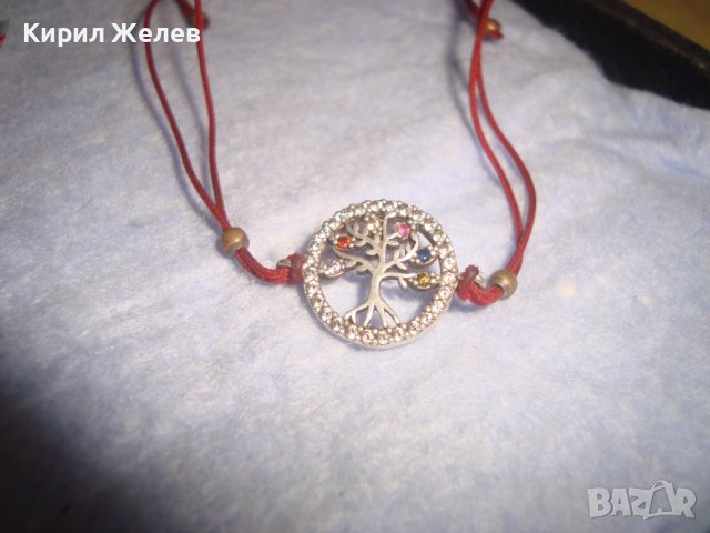 СТАРА СРЕБЪРНА или ПОСРЕБРЕНА ФИНА КРАСИВА СКЪПОЦЕННА ГРИВНА ТАЛИСМАН СЕМЕЙНОТО ДЪРВО 28735, снимка 6 - Гривни - 37277654