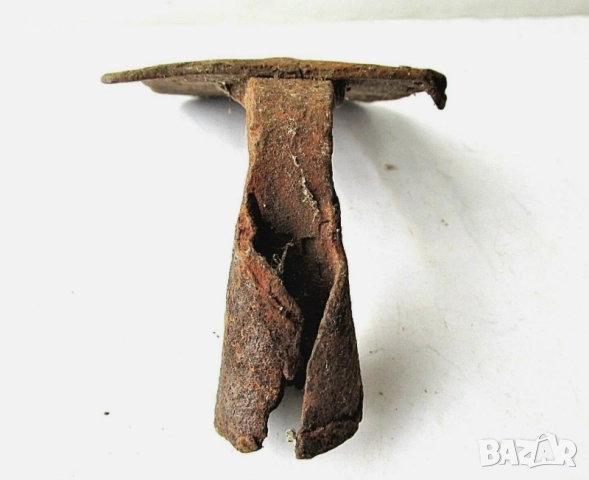 Антична желязна мотика – Много рядък земеделски инструмент, снимка 4 - Антикварни и старинни предмети - 51456409