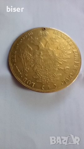 ЗЛАТНА МОНЕТА 4 АВСТРИЙСКИ ДУКАТА ФРАНЦ ЙОСИФ 1886 ГОДИНА