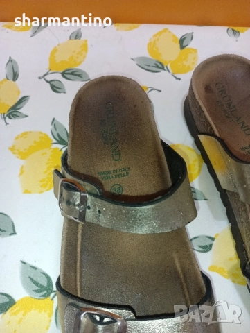 Кожени чехли Italy N 38 - 12 лв, снимка 4 - Чехли - 51620269