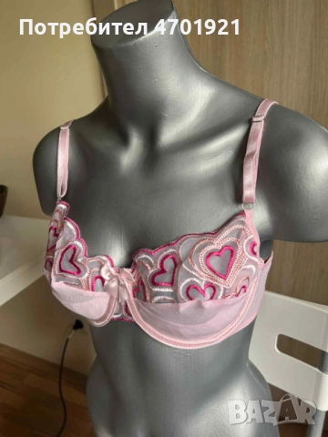 Дамски розов сутиен с дантела, снимка 2 - Бельо - 53136549