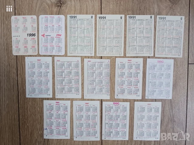 Календарчета - за колекция, снимка 6 - Колекции - 51393123
