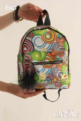 Компактни цветни ранички с пухче, изкушение за всеки ценител., снимка 15 - Раници - 48384114