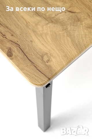 Комплект MILTON маса с 4 стола, натурално/черно Код P1622, снимка 7 - Маси - 52916997