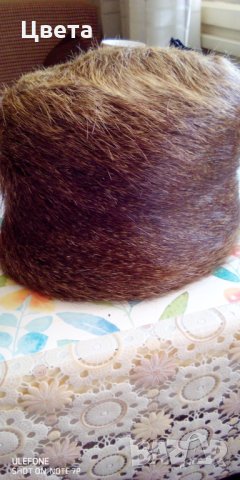 Шапка от естествен косъм нутрия, снимка 4 - Шапки - 30650603