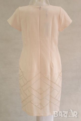 Бледорозова рокля с фигурални мотиви Margo Collection 2XL, снимка 2 - Рокли - 42638368