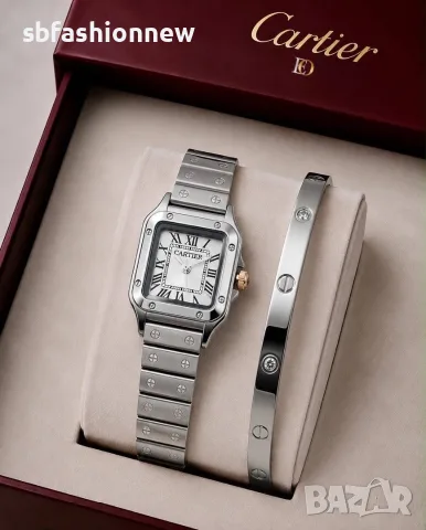 Cartier комплект часовник и гривна, снимка 7 - Бижутерийни комплекти - 55758696