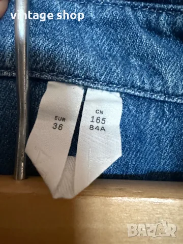 Дънкова зимна риза Arket, oversize модел, снимка 9 - Ризи - 56449088