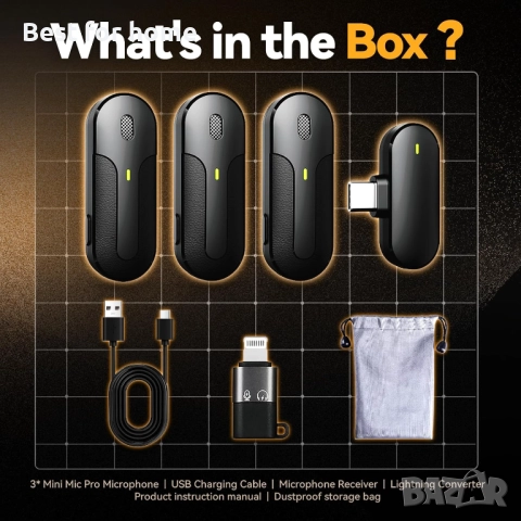 Безжичен микрофон Lavalier, снимка 6 - Микрофони - 51500971