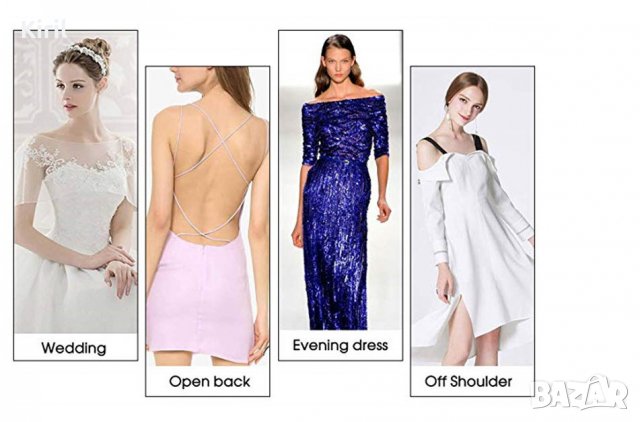 Невидим повдигащ силиконов сутиен повдигащ сутиен лепящ се сутиен без презрамки, снимка 2 - Бельо - 30562554