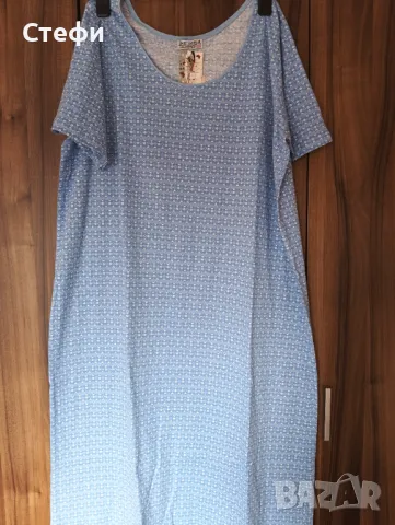 Дамска нощница къс ръкав макси размери до 6XL, снимка 3 - Нощници - 48832564