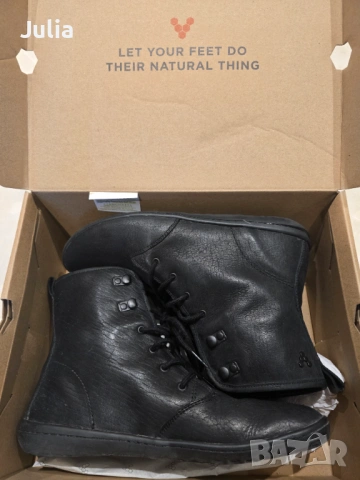 Кожени ботуши VIVOBAREFOOT Gobi Hi Top Барефут обувки, размер 42 