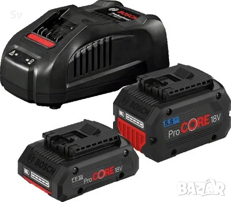 Стартов комплект Bosch 1 x ProCORE 18V 4.0 AH + 1 x ProCORE18V 5.5 AH + GAL 1880 CV