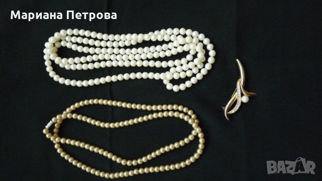 Американски перлени колиета - 2 вида и колие от малахит